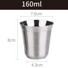 RnemiTe-amo Deals!Cups Insulated Stainless Steel Demitasse Coffee Cups 80ml And 160ml Rustproof Travel
