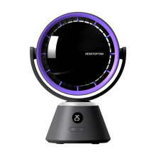 FloHua Desk Fan with USB Charging Port, 3 Speeds 9.4 Inch Small Desktop Table Fan, High Speed Turbo Silent Fan for Bedroom, Home, Dorm Room
