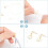 Goldener Herz-Ohrstecker aus Messing 4