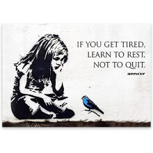 Imprimeuri de artă murală Banksy, poster Fată cu pasăre albastră, pictură de artă stradală, decor vintage modern Pop Art pentru living