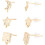 Goldener Herz-Ohrstecker aus Messing 2
