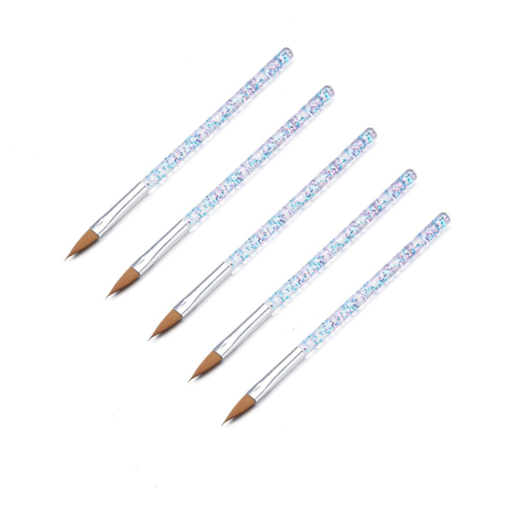 10pcs Nail Art Brushes with Long Handle Fine Tip for Precision Detailing and Professional Manicure