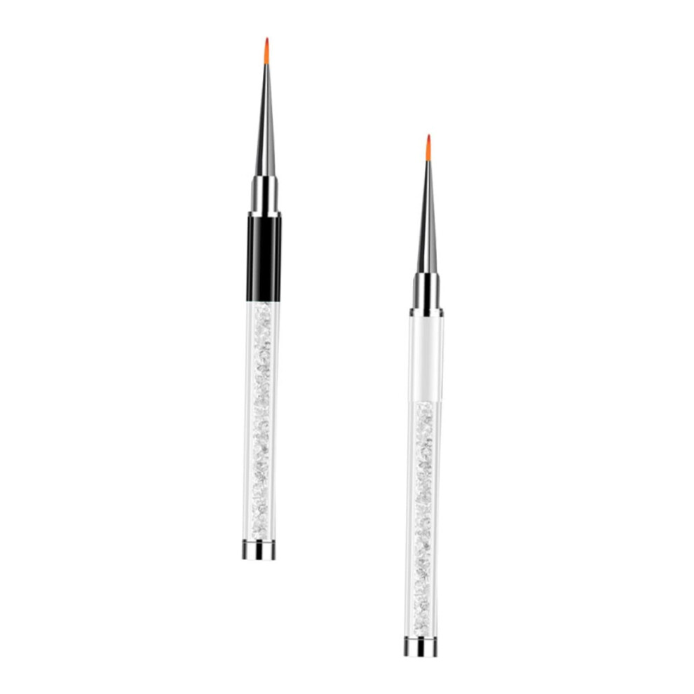 2Pcs Professional Nail Art Pen Set for Precise Detailing with Gel Polish, Salon and Home Use