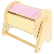 2Stk Textiltrommel Holz Spielzeug Kinder Motorik