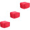 Red Wearresistant Bread Machine Protector Toaster Cover 3pcs 6