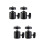4 Pcs Threaded Mini Tripod Camera Camcorder Head Ball/Degrees 8