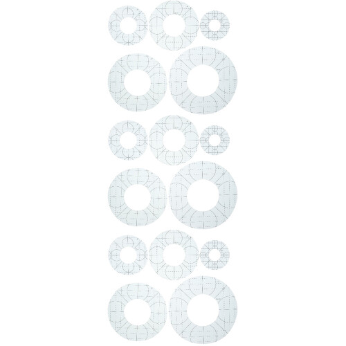 Set Of 3 Patchwork Ruler Template Sewing Rulers Tool Circle Shape Diy 1