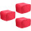 Red Wearresistant Bread Machine Protector Toaster Cover 3pcs 7