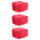 Red Wearresistant Bread Machine Protector Toaster Cover 3pcs 9