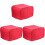 Red Wearresistant Bread Machine Protector Toaster Cover 3pcs 3