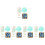 5 Sets Diy Mosaic Cup Mat Decor Handmade Coaster Making Kit 4