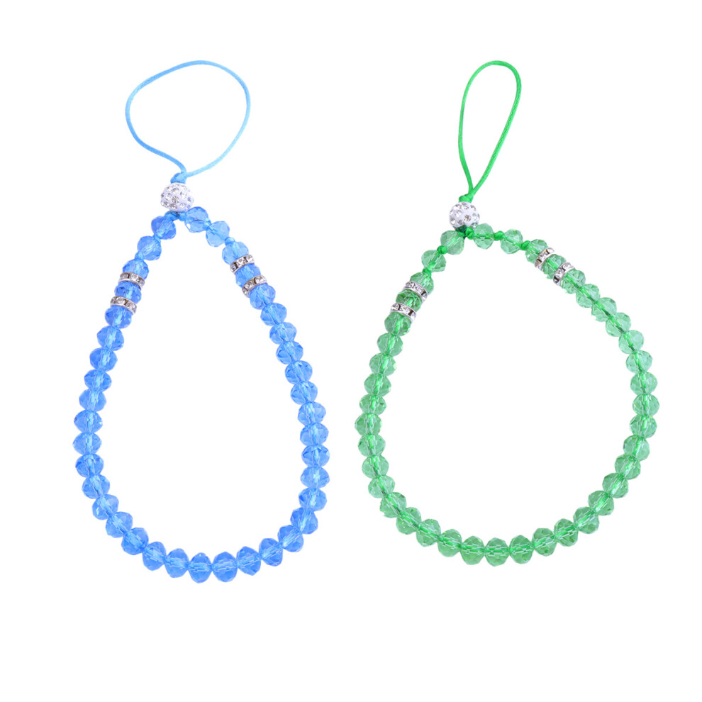 4 Pcs Crystal Beads Phone Lanyard For Camera Purse Keychain 3622460778908