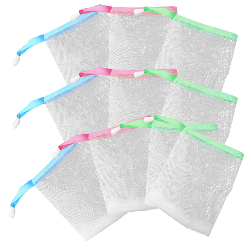 Happyyami 30 Pcs Exfoliating Mesh Soap Saver Pouch For Body Facial Cleaning