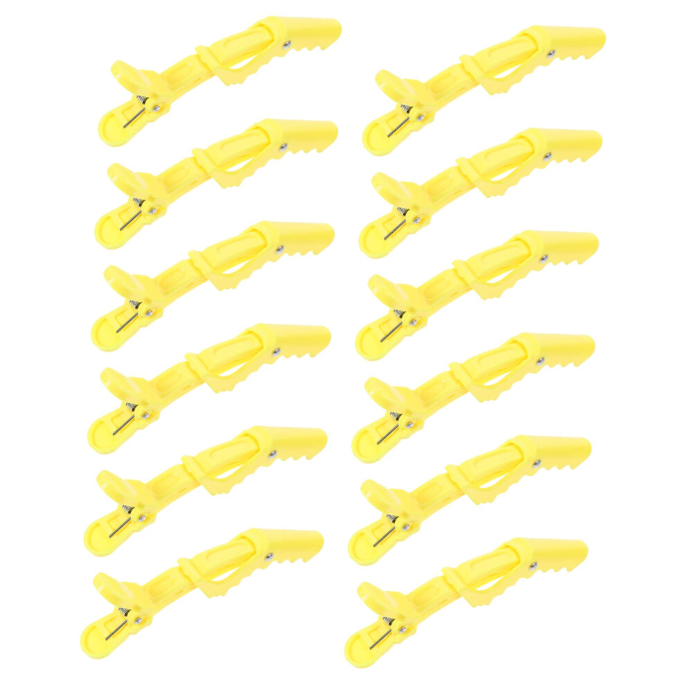 Unisex Hair Sectioning Clips 12Pcs Duckbill Alligator Grip For Thick Hair Styling No Dents Durable