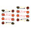 2 Count Flower Shape Straw Toppers Dustproof Covers Small Halloween 6