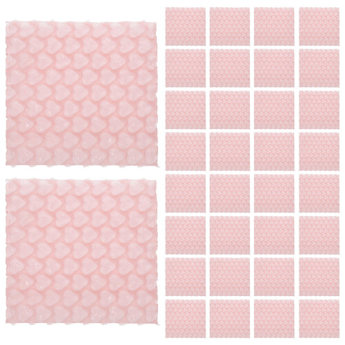 100 Pcs Heart Shaped Pink Bubble Mailers Shockproof Shipping Packaging 2
