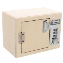 Wooden Lock Box Puzzle Toy with Lock for Kids and Home Decor