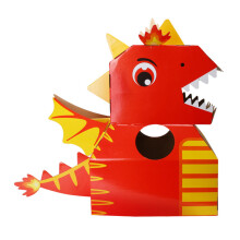 1Pc Kids Red Dinosaur Wearable Carton Creative DIY Educational Toy