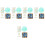 5 Sets Diy Mosaic Cup Mat Decor Handmade Coaster Making Kit 3