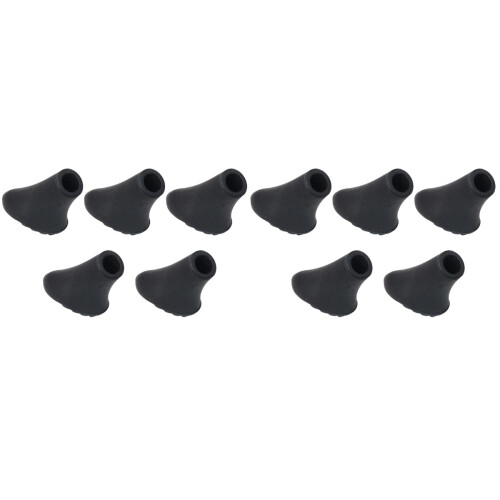 10Pièces Embouts Caoutchouc Bâtons Trekking Noir Longue Durée 1