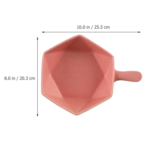 Orange Ceramic Reusable Baking Bowl Handheld Kitchen Salad Bowl 1