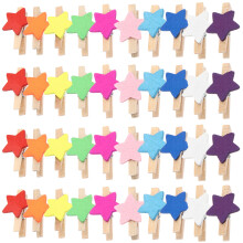 4 Pack Small Clothes Pins Wooden Fabric Bunting Garment Clothesline