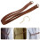 2Ensembles Supports Rideaux Marron En Cuir PU Élégants Résistants 8