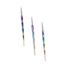 3pcs Professional Nail Art Brush Set for DIY Manicure and Fine Line Painting Pen