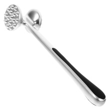 Stainless Steel DualSided Meat Tenderizer Mallet Hammer with NonSlip Grip for Steak Chicken Pork