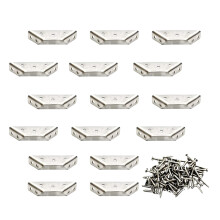 48 Sets Stainless Steel Triangle Corner Brackets Multifunction Angle