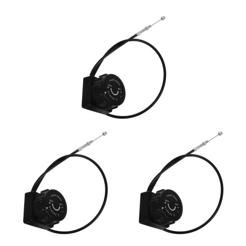 3Pcs Universal Black Plastic Spinning Bike Resistance Control Knobs 2
