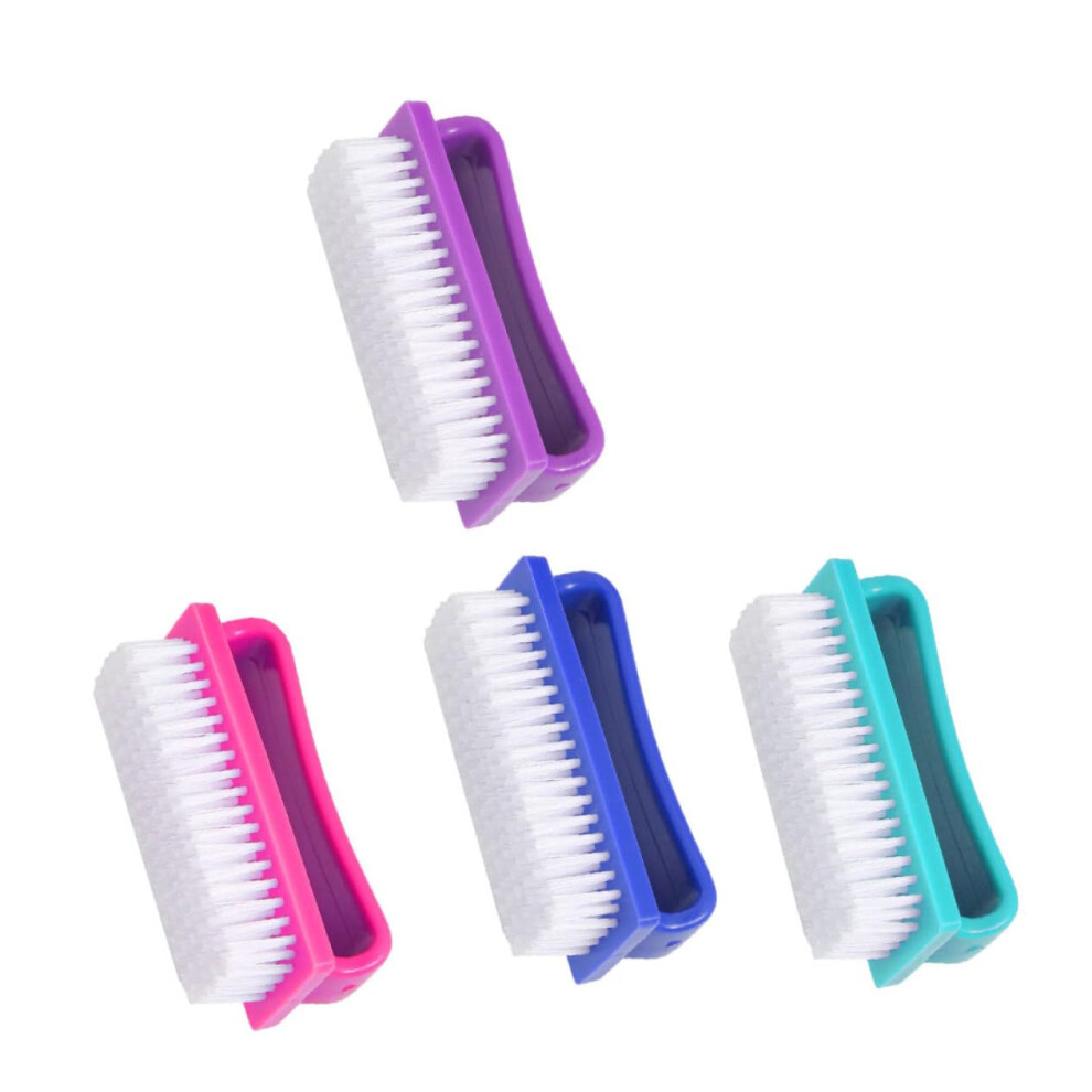 Nail Cleaning Brush Set 4pcs Lightweight Fingernail Scrub for Manicure and Travel Use