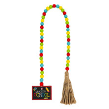 Set Of 3 Decorative Beads Wooden Tassel String Light Weight Decoration