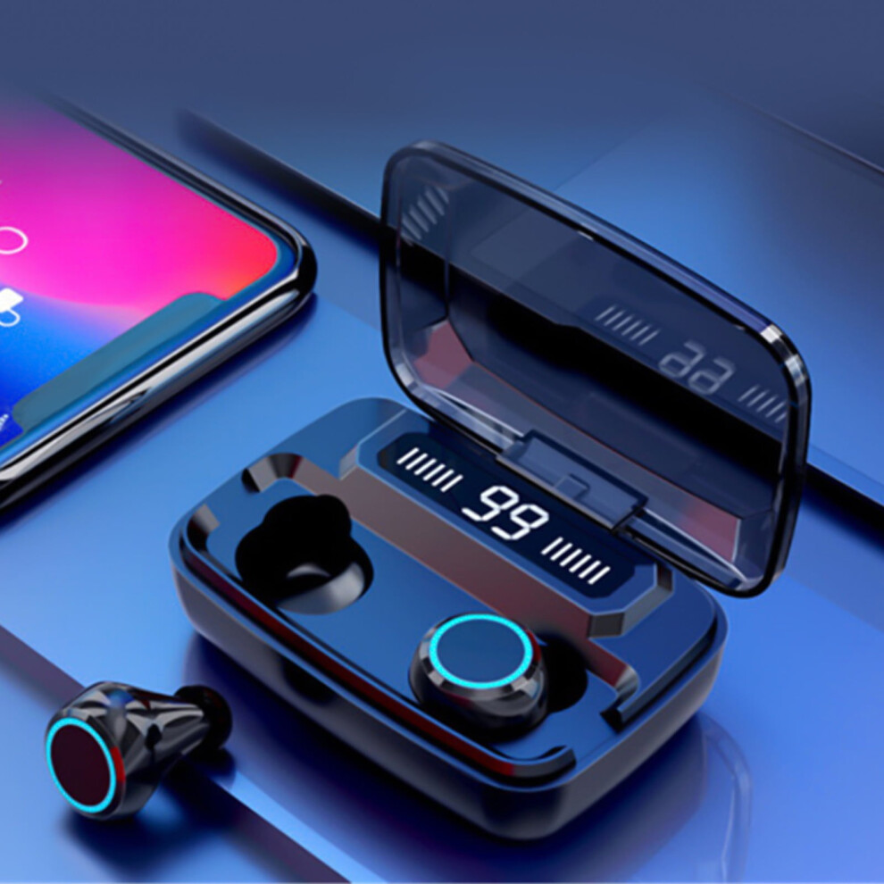 Wireless Earbuds, Bluetooth Headphones, Headphones With Led Display Built In Mic Ipx7 Waterproof Headset For Workout Gaming Running 9048212092056