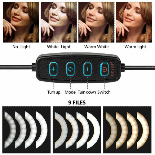 6" LED Ring Fill Light Studio Photo Video USB Dimmable Lamp Selfie Portable US 2