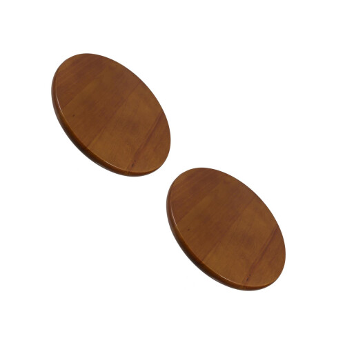 2Pcs Round Stool Seat Cover Smooth Wood Replacement Surface 1