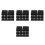 40Pcs Black Plastic Ink Tray Calligraphy Stone with Lid 6