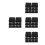 40Pcs Black Plastic Ink Tray Calligraphy Stone with Lid 4