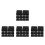 40Pcs Black Plastic Ink Tray Calligraphy Stone with Lid 7