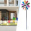 Moinho de vento decorativo de 71 cm (28 polegadas) com estaca de metal para jardim, quintal e pátio. Colorido. 6