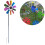 Moinho de vento decorativo de 71 cm (28 polegadas) com estaca de metal para jardim, quintal e pátio. Colorido. 5