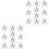 20 Pcs Five-Pointed Star Iron Art Stamping 3D Mold 3