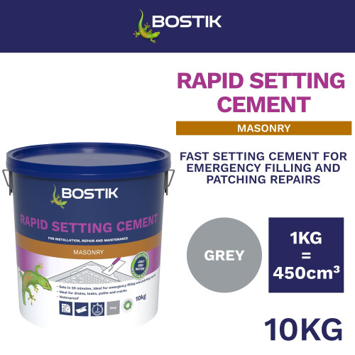 Bostik Rapid Setting Cement 10kg - Fast-Setting 20 1