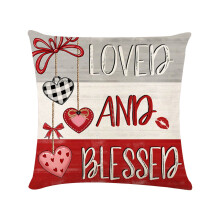 Rosen-Valentinstagskissenbezug (45 x 45 cm), herzförmig, weich, quadratisch, dekorativ, für Sofa, Zuhause, Garten, als Weihnachtsgeschenk oder