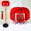 1.2M Opklapbaar Basketbalstaander Met Schietframe Rood 3
