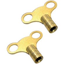 Nartel Radiator Plumbing Bleed Bleeding Key Keys Solid Brass Vent Venting Air Valve (Pack of 2)