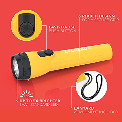 Eveready Energizer Eveready LED Torch (2 Pack), Super Brigh 1