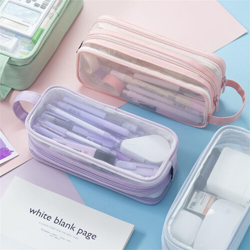 Penar mare Dcbeduff din plasă, transparent, cu 2 compartimente, violet 1