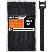 Oksdown Cable Tie Reusable Black 50 Pack Straps Ad
