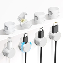 Abnii 360 Rotatable Cable Clips Holder, 8 Pack Sp
